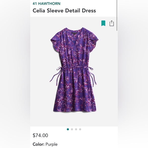 41 Hawthorn
Celia Sleeve Detail Dress
Purple - LP stitch fix new with tags - Picture 3 of 5